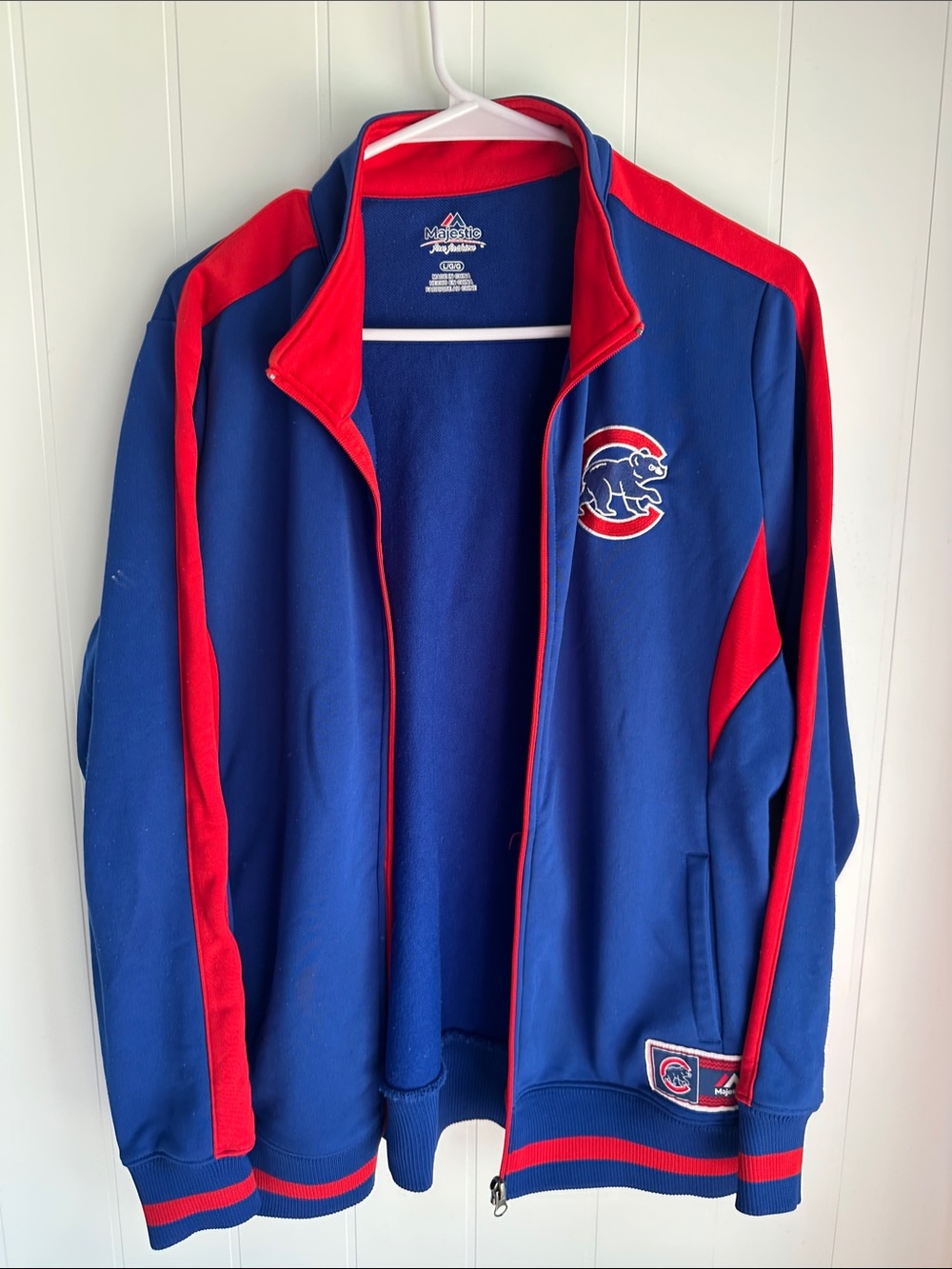 Majestic Royal Blue & Red Chicago Cubs Jacket
